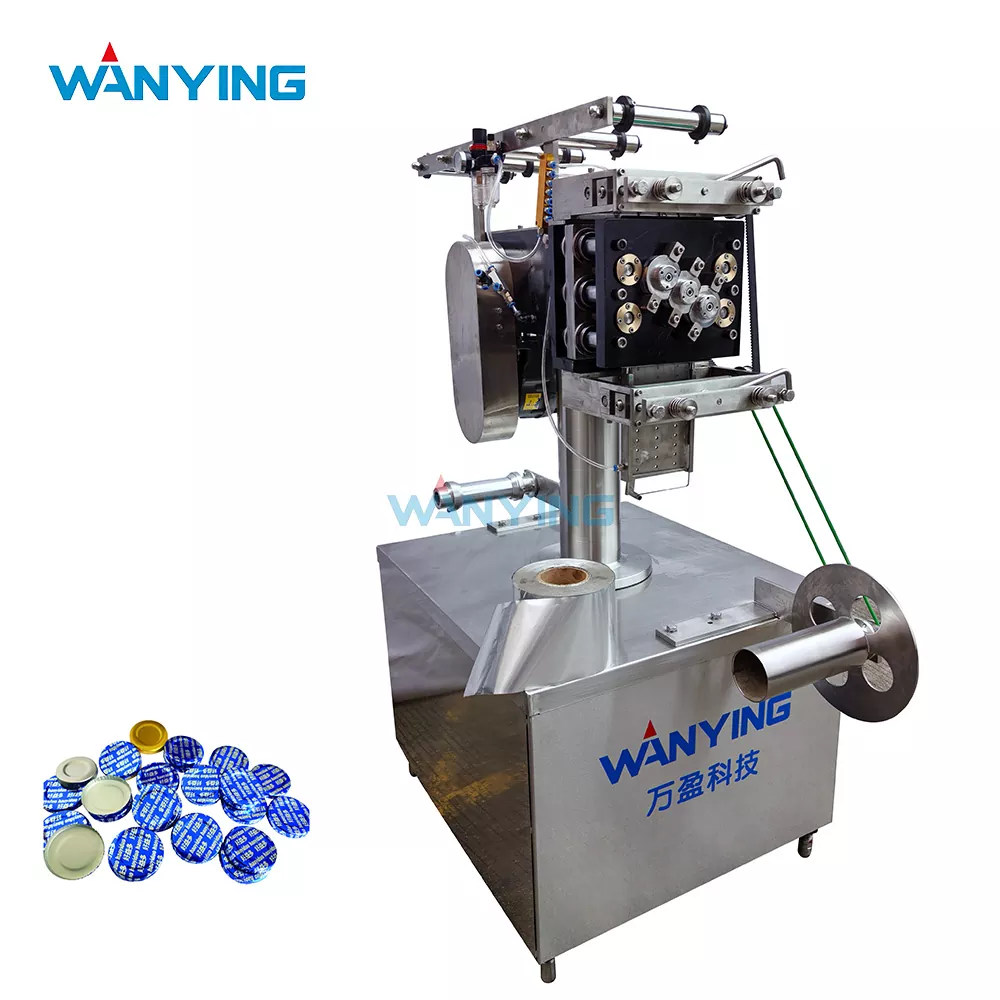 Máquina para fabricar tapas de papel de aluminio