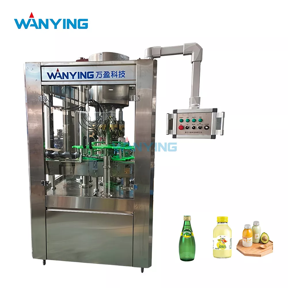 Máquina taponadora de tornillos de aluminio para botellas de vidrio