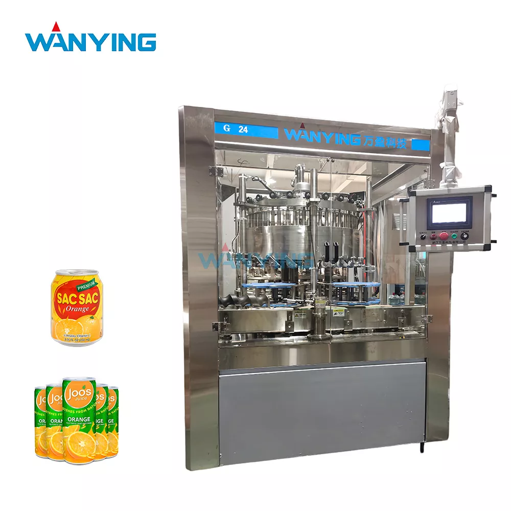 Máquina llenadora de pulpa de fruta para latas de aluminio
